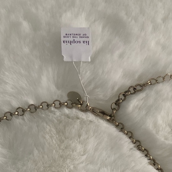 NWT Lia Sophia Gold Faux Pearl Necklace - Picture 4 of 4